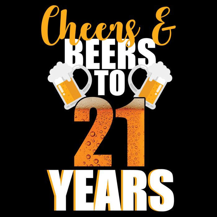 21st Birthday Cheers & Beers To 21 Years Cooling Performance Crew T-Shirt