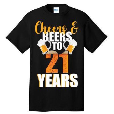 21st Birthday Cheers & Beers To 21 Years Tall T-Shirt