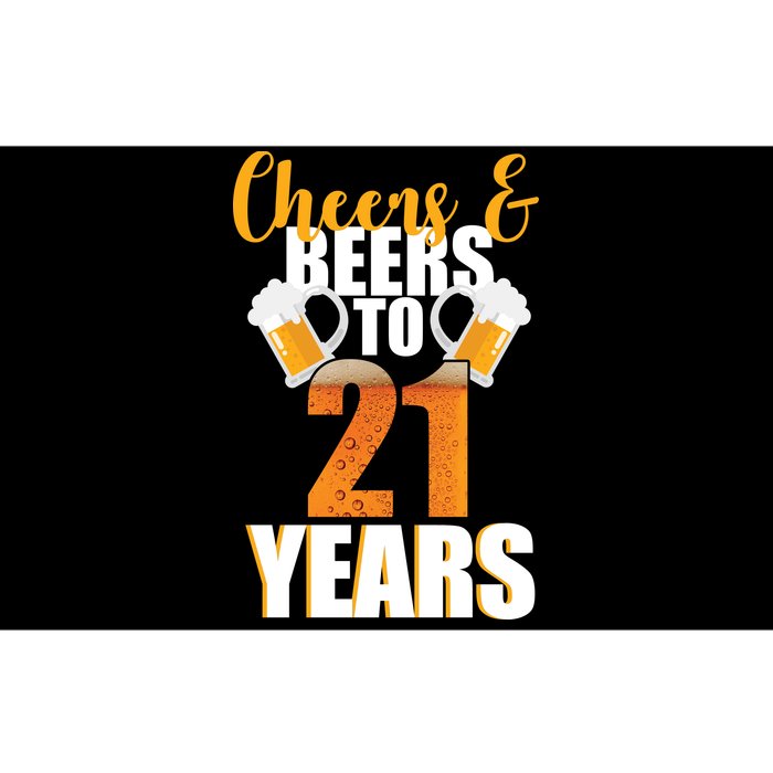 21st Birthday Cheers & Beers To 21 Years Bumper Sticker