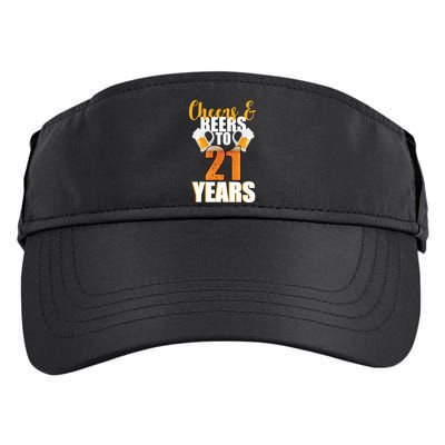 21st Birthday Cheers & Beers To 21 Years Adult Drive Performance Visor