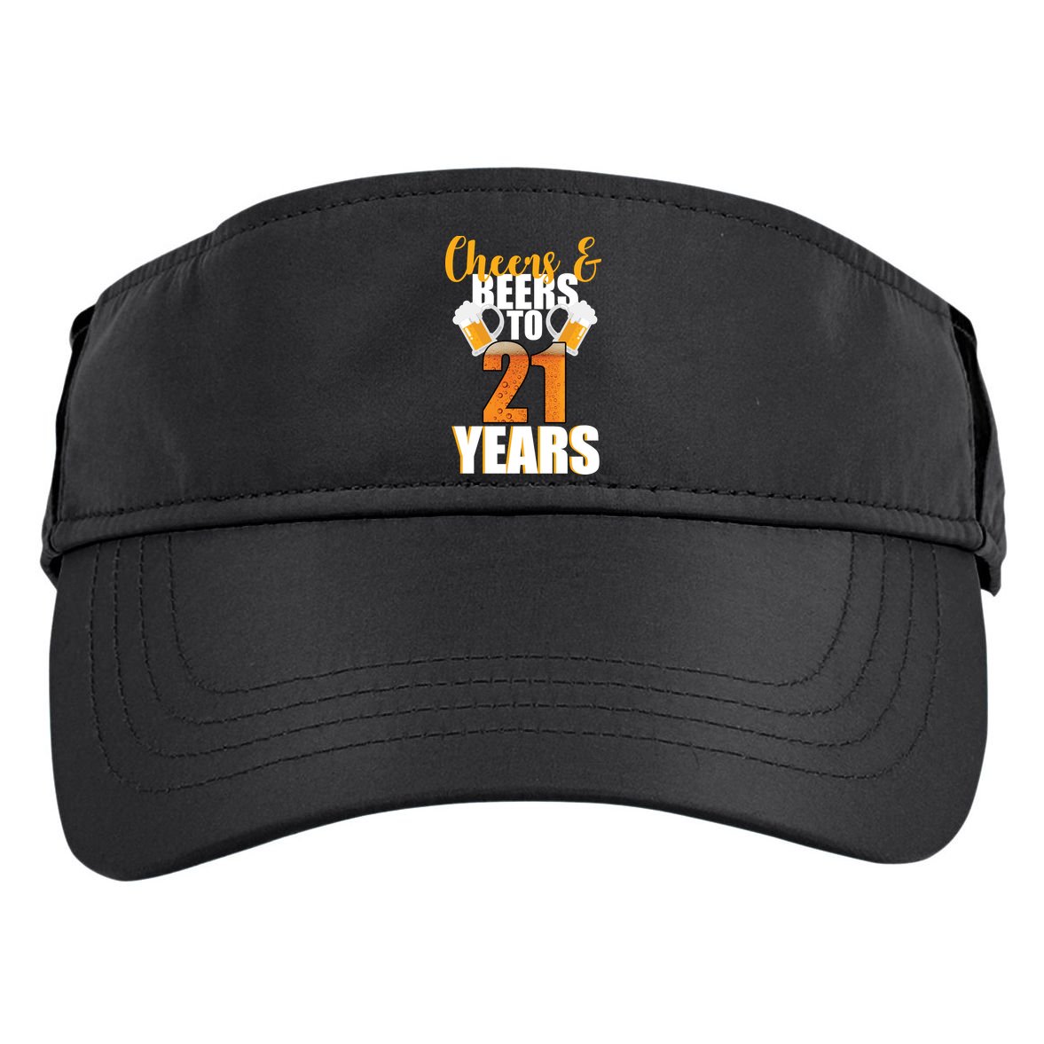21st Birthday Cheers & Beers To 21 Years Adult Drive Performance Visor