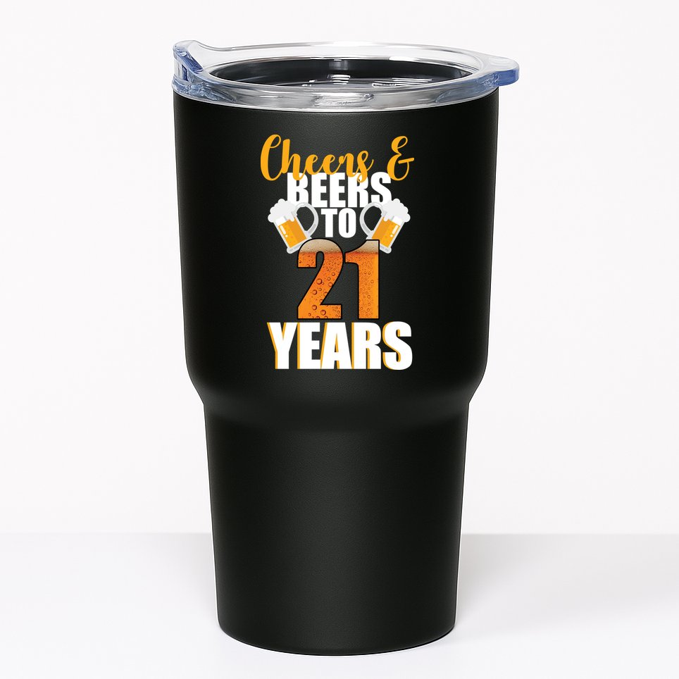 21st Birthday Cheers & Beers To 21 Years Tumbler