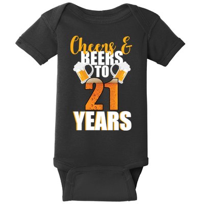 21st Birthday Cheers & Beers To 21 Years Baby Bodysuit