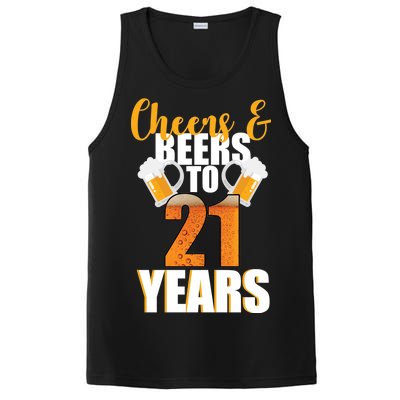 21st Birthday Cheers & Beers To 21 Years PosiCharge Competitor Tank