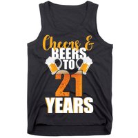 21st Birthday Cheers & Beers To 21 Years Tank Top