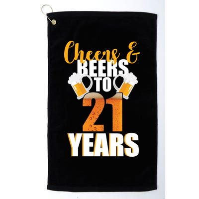 21st Birthday Cheers & Beers To 21 Years Golf Towel