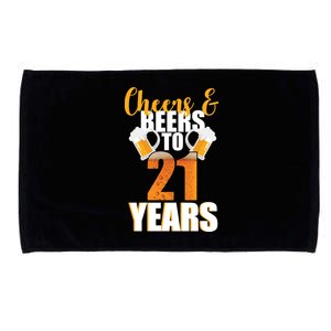 21st Birthday Cheers & Beers To 21 Years Microfiber Hand Towel