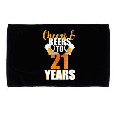 21st Birthday Cheers & Beers To 21 Years Microfiber Hand Towel