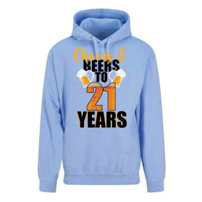 21st Birthday Cheers & Beers To 21 Years Unisex Surf Hoodie