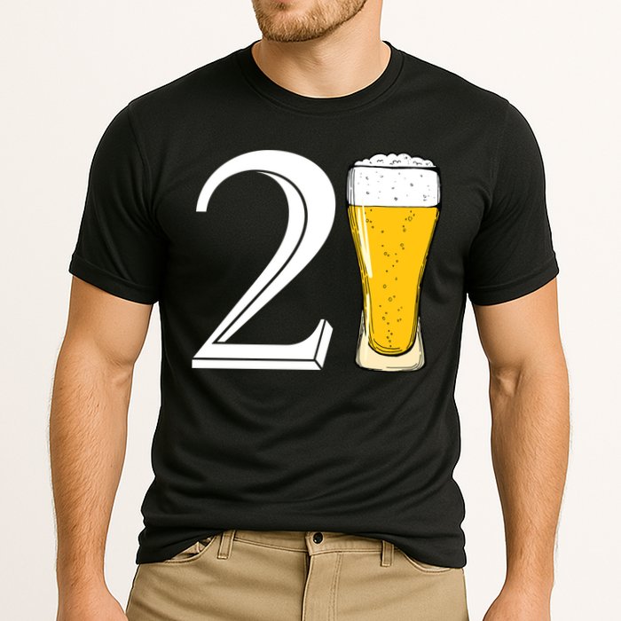 21st Birthday Funny Beer Cooling Performance Crew T-Shirt