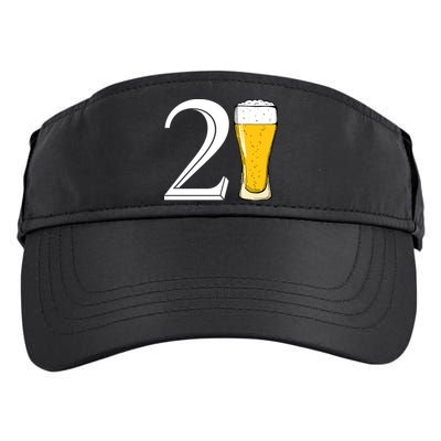 21st Birthday Funny Beer Adult Drive Performance Visor