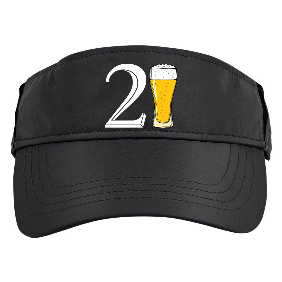 21st Birthday Funny Beer Adult Drive Performance Visor