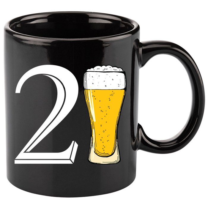 21st Birthday Funny Beer 11oz C Handle Ceramic Mug