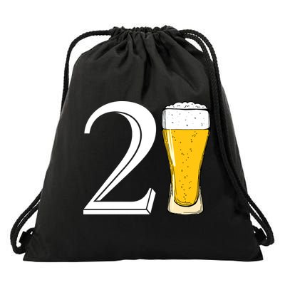 21st Birthday Funny Beer Drawstring Bag