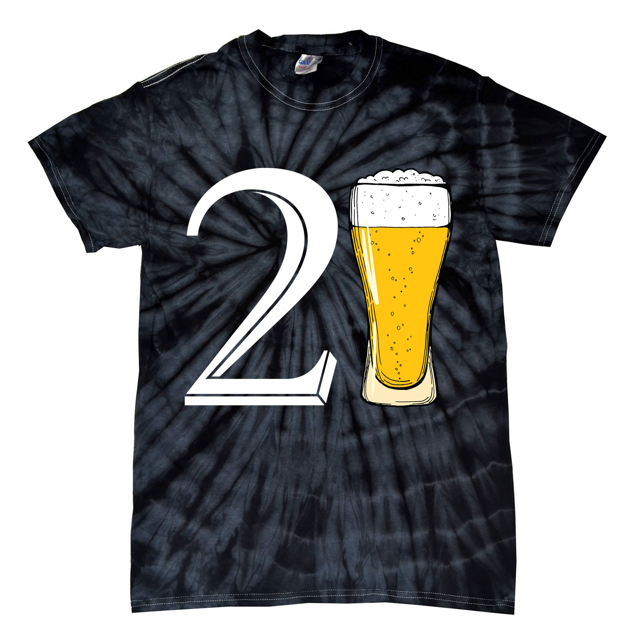 21st Birthday Funny Beer Tie-Dye T-Shirt
