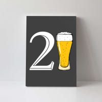 21st Birthday Funny Beer Canvas