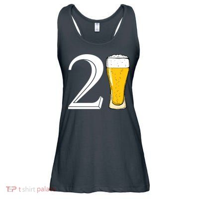 21st Birthday Funny Beer Ladies Essential Flowy Tank