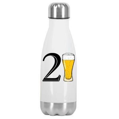 21st Birthday Funny Beer Stainless Steel Insulated Water Bottle