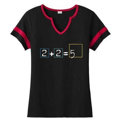 2+2=5 Ladies Halftime Notch Neck Tee