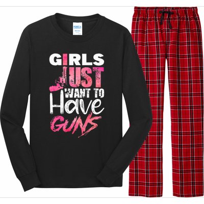 2A 2nd Amendment Just Want to Have Guns Pro Gun Long Sleeve Pajama Set