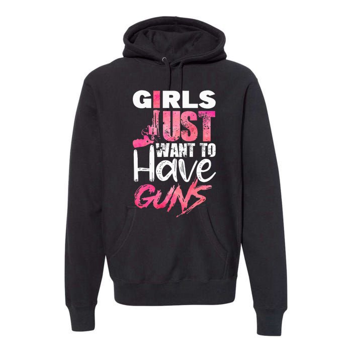 2A 2nd Amendment Just Want to Have Guns Pro Gun Premium Hoodie