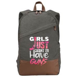 2A 2nd Amendment Just Want to Have Guns Pro Gun Cotton Canvas Backpack