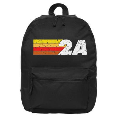 2a 2nd Amendment Pro Gun Second Amendment 16 in Basic Backpack