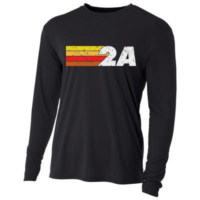 2a 2nd Amendment Pro Gun Second Amendment Cooling Performance Long Sleeve Crew