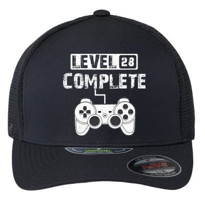 28th 28 Year Wedding Anniversary Funny Couple Flexfit Unipanel Trucker Cap