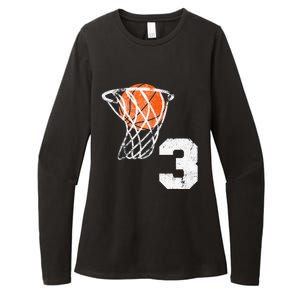 2020 3rd Birthday Basketball Three 3 Years Old Womens CVC Long Sleeve Shirt