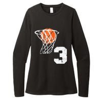 2020 3rd Birthday Basketball Three 3 Years Old Womens CVC Long Sleeve Shirt