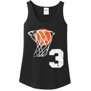 2020 3rd Birthday Basketball Three 3 Years Old Ladies Essential Tank