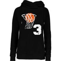 2020 3rd Birthday Basketball Three 3 Years Old Womens Funnel Neck Pullover Hood