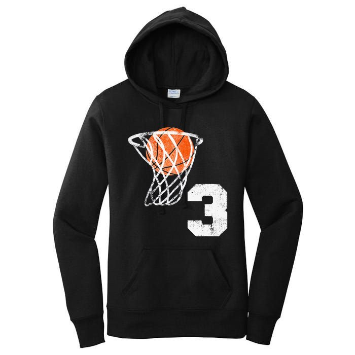 2020 3rd Birthday Basketball Three 3 Years Old Women's Pullover Hoodie