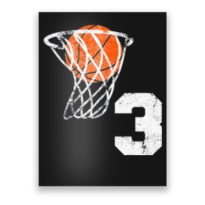 2020 3rd Birthday Basketball Three 3 Years Old Poster