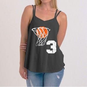 2020 3rd Birthday Basketball Three 3 Years Old Women's Strappy Tank