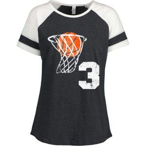 2020 3rd Birthday Basketball Three 3 Years Old Enza Ladies Jersey Colorblock Tee