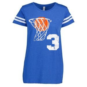 2020 3rd Birthday Basketball Three 3 Years Old Enza Ladies Jersey Football T-Shirt