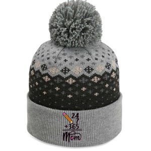 24 7 365 Days Mom The Baniff Cuffed Pom Beanie