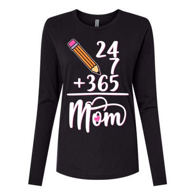 24 7 365 Days Mom Womens Cotton Relaxed Long Sleeve T-Shirt