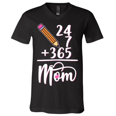 24 7 365 Days Mom V-Neck T-Shirt