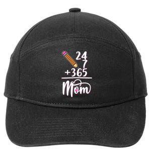 24 7 365 Days Mom 7-Panel Snapback Hat