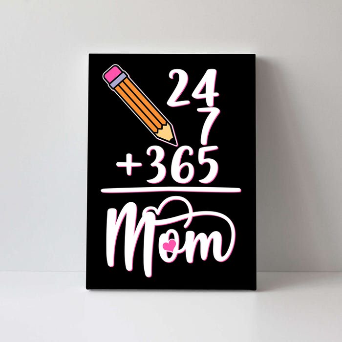 24 7 365 Days Mom Canvas