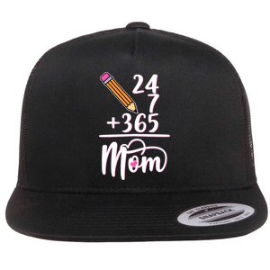 24 7 365 Days Mom Flat Bill Trucker Hat