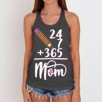 24 7 365 Days Mom Women's Knotted Racerback Tank