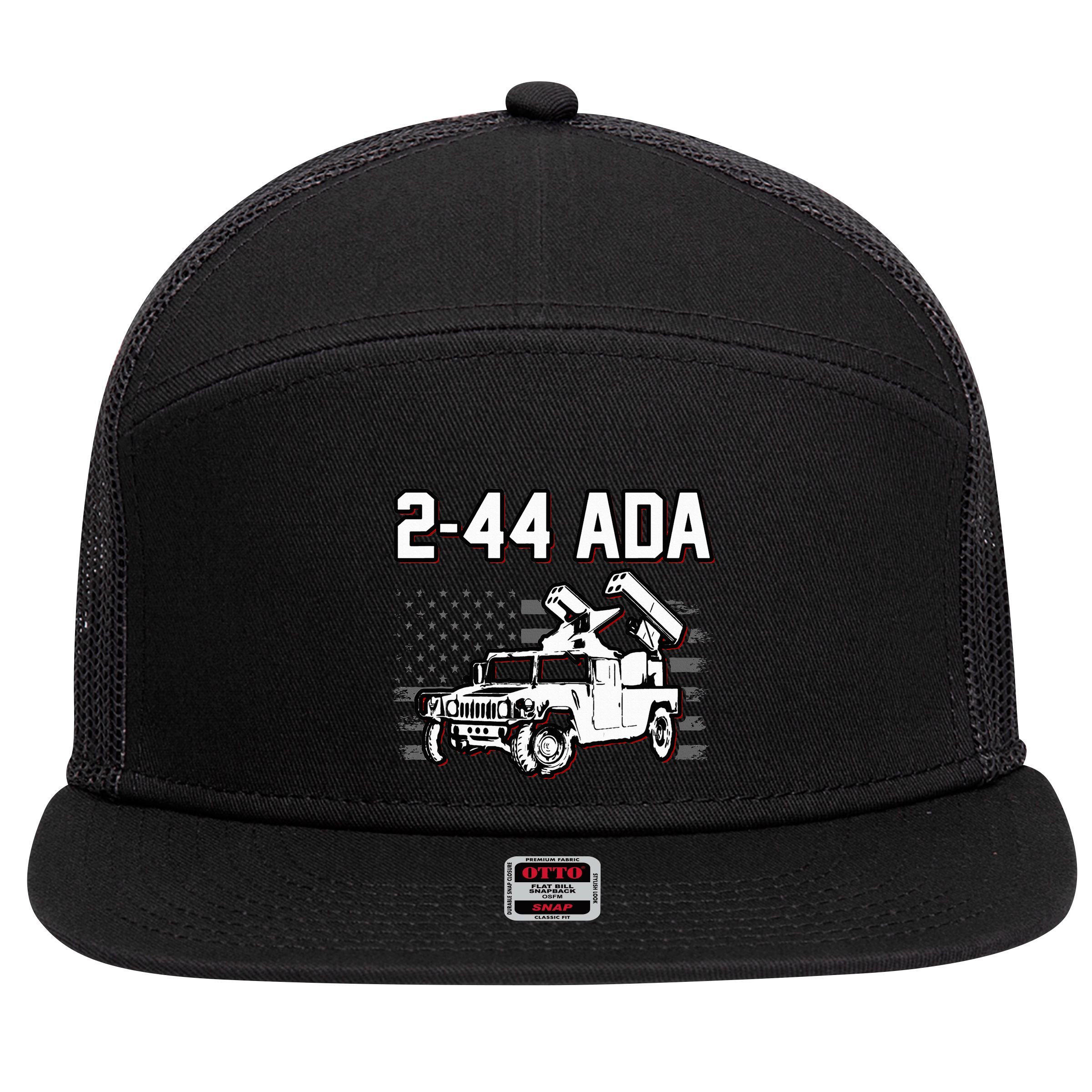 2 44 Ada 108th Adab Air Defense Artillery Brigade 7 Panel Mesh Trucker Snapback Hat