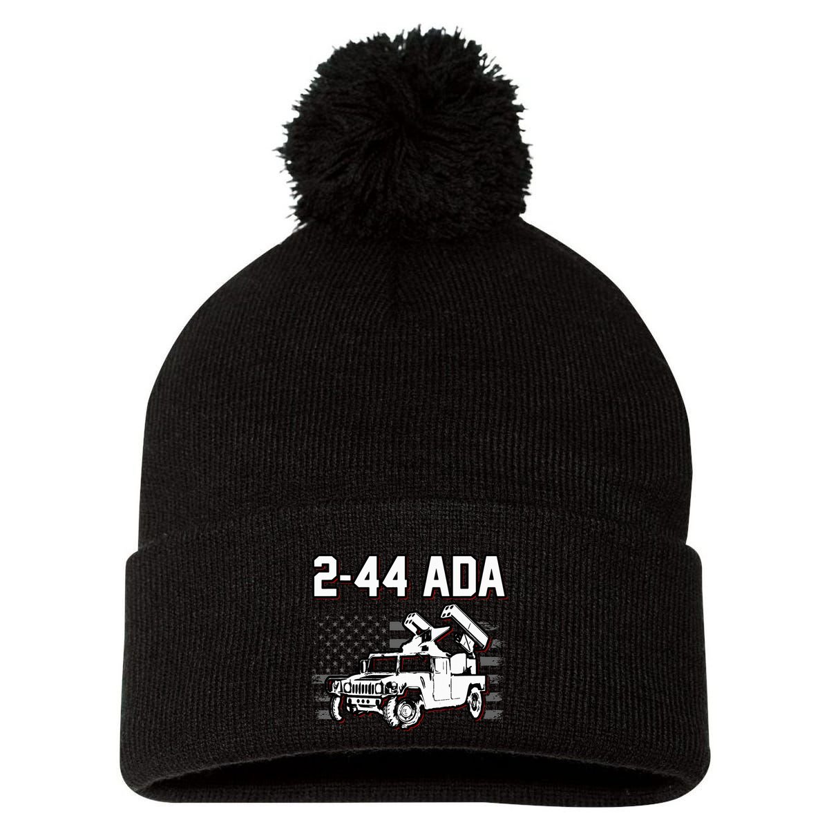 2 44 Ada 108th Adab Air Defense Artillery Brigade Pom Pom 12in Knit Beanie