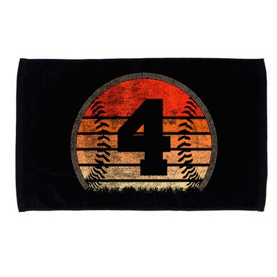 2019 4th Birthday Baseball Four 4 Years Old Microfiber Hand Towel