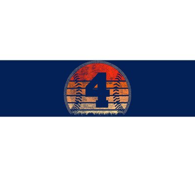 2019 4th Birthday Baseball Four 4 Years Old Bumper Sticker