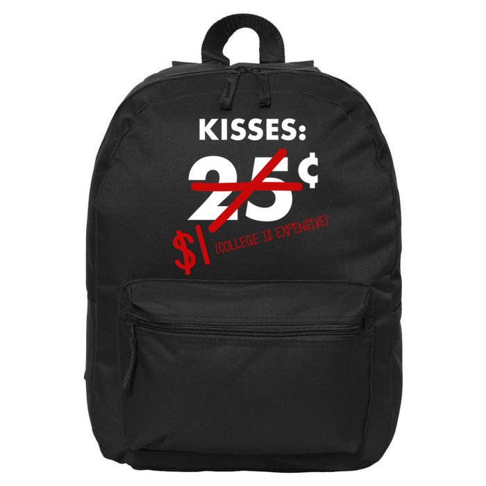 25 Cent Kisses College Is Expensive Retro  16 in Basic Backpack